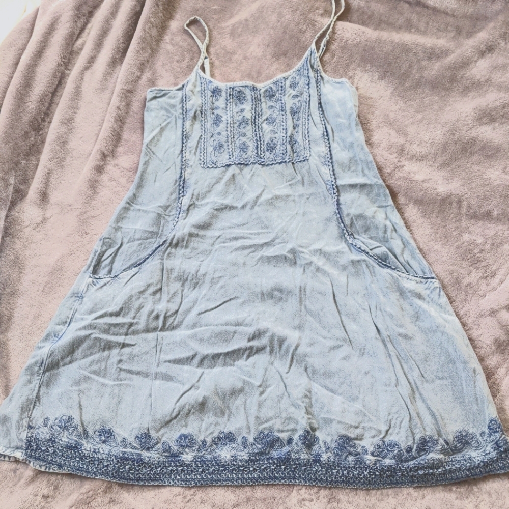 boho denim dress
